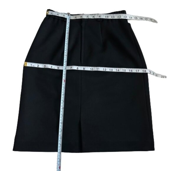 Unknown Brand Women's XS/Sm Black Midi Straight Fully Lined Back Kick Slit Skirt - Picture 8 of 12